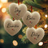 A Personalised Paw Print & Heart Ceramic Heart Bauble